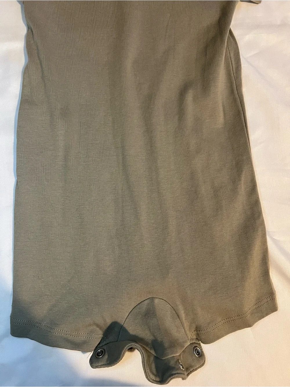 H&M Cotton Jersey Polo One-Piece Romper in Light Taupe Size 18 Months